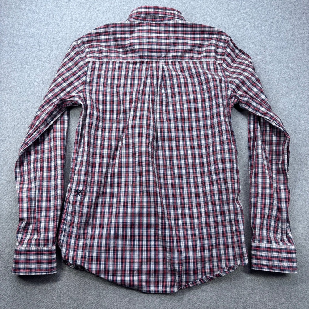 Vans Johnny Layton Plaid Button Up Shirt Mens Small Red Skateboarding Skater - Picture 6 of 7